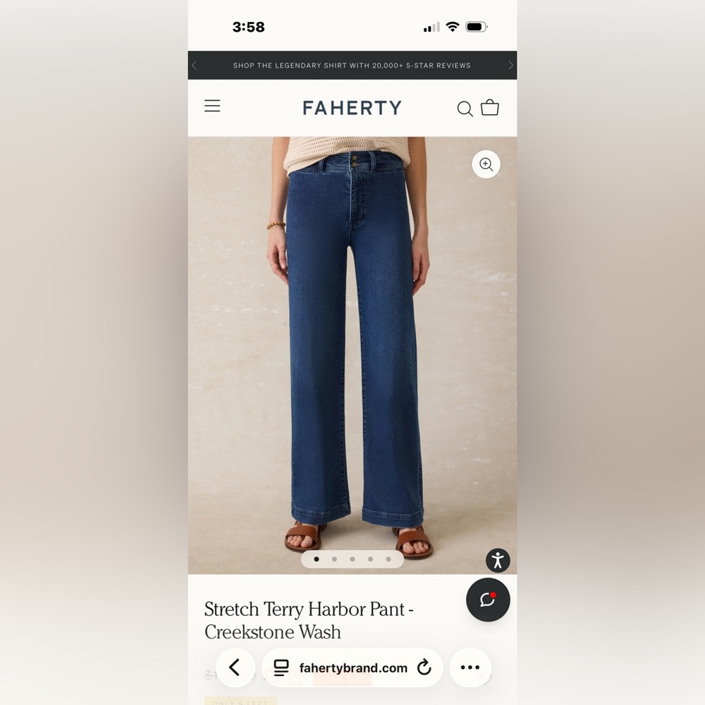 Faherty Blue Flare & Wide Leg Jeans